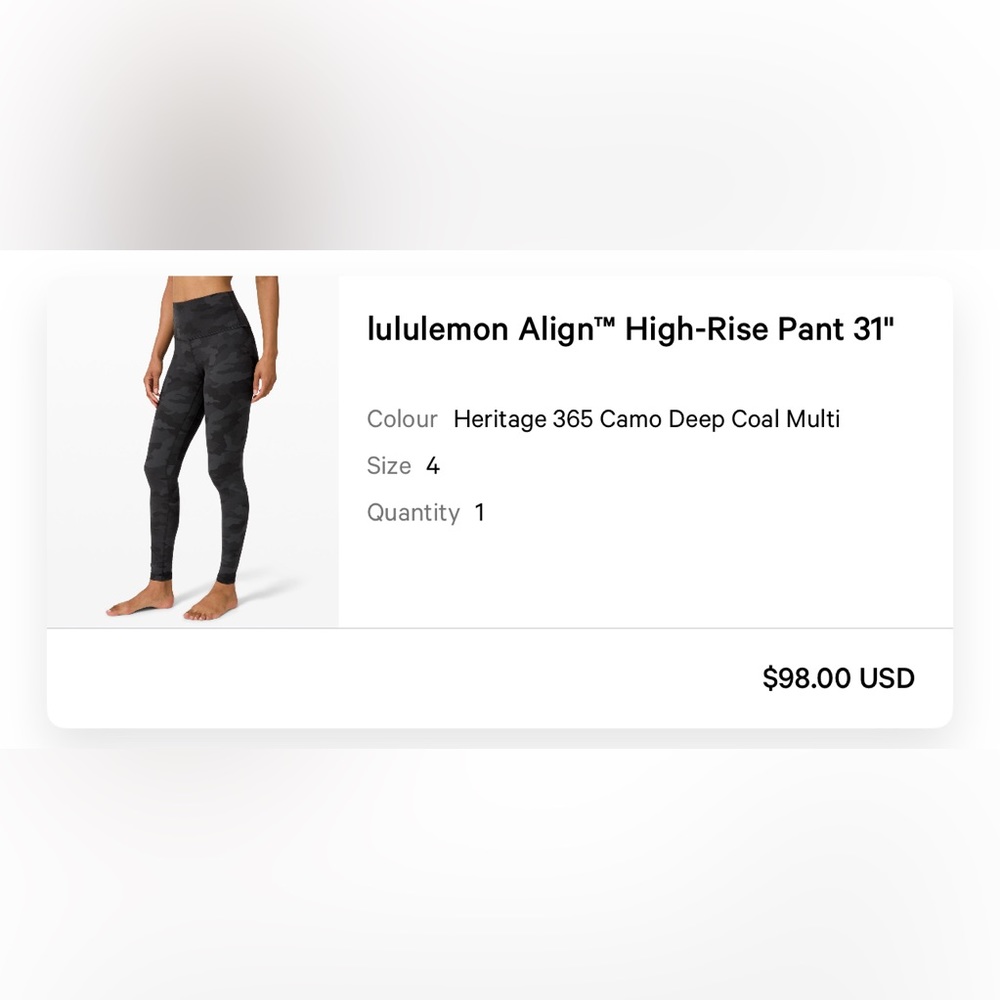 lululemon Align™ High-Rise Pant 31" | Heritage 365 Camo Deep Coal Multi